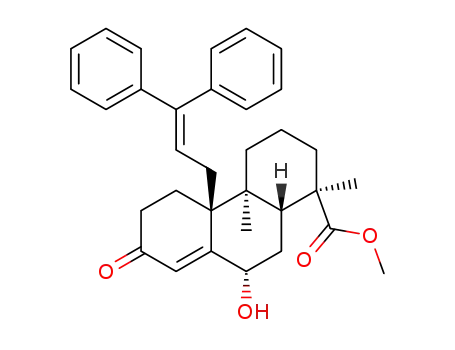 (1R,4aS,4bS,9S,10aR)-4b-(3,3-Diphenyl-allyl)-9-hydroxy-1,4a-dimethyl-7-oxo-1,2,3,4,4a,4b,5,6,7,9,10,10a-dodecahydro-phenanthrene-1-carboxylic acid methyl ester
