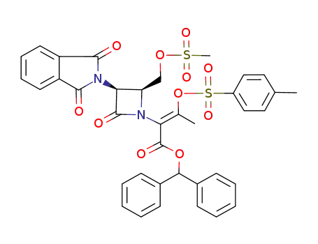 (Z)-2-[(2S,3S)-3-(1,3-Dioxo-1,3-dihydro-isoindol-2-yl)-2-methanesulfonyloxymethyl-4-oxo-azetidin-1-yl]-3-(toluene-4-sulfonyloxy)-but-2-enoic acid benzhydryl ester