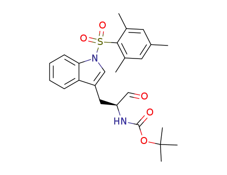 {(S)-1-Formyl-2-[1-(2,4,6-trimethyl-benzenesulfonyl)-1H-indol-3-yl]-ethyl}-carbamic acid tert-butyl ester