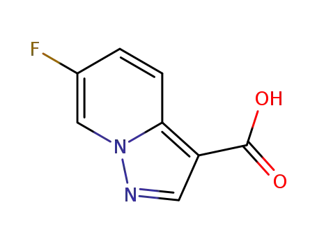 Molecular Structure of 1352625-29-6 (6-Fluoropyrazolo[1,5-a]pyridine-3-carboxylic acid)
