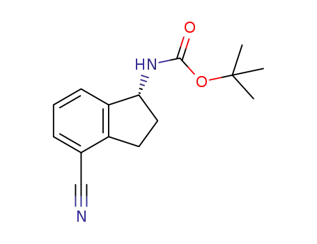 (S)-tert-butyl (4-cyano-2,3-dihydro-1H-inden-1-yl)carbamate
