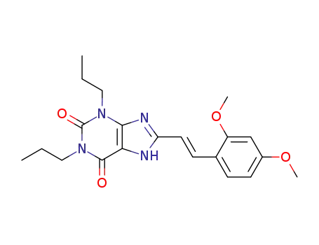 Molecular Structure of 151539-22-9 (8-[(E)-2-(2,4-dimethoxyphenyl)ethenyl]-1,3-dipropyl-3,7-dihydro-1H-purine-2,6-dione)