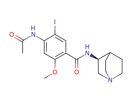 4-Acetylamino-N-(S)-1-aza-bicyclo[2.2.2]oct-3-yl-5-iodo-2-methoxy-benzamide