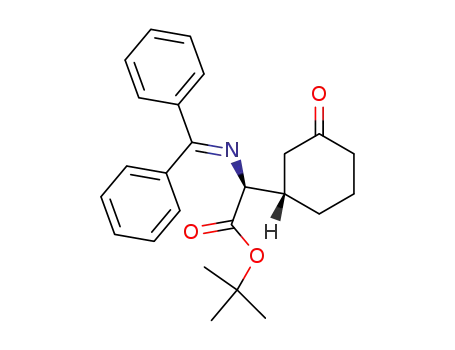 (S)-tert-butyl 2-(diphenylmethyleneamino)-2-((S)-3-oxocyclohexyl)acetate