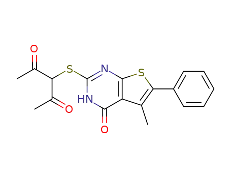 3-(5-Methyl-4-oxo-6-phenyl-3,4-dihydro-thieno[2,3-d]pyrimidin-2-ylsulfanyl)-pentane-2,4-dione