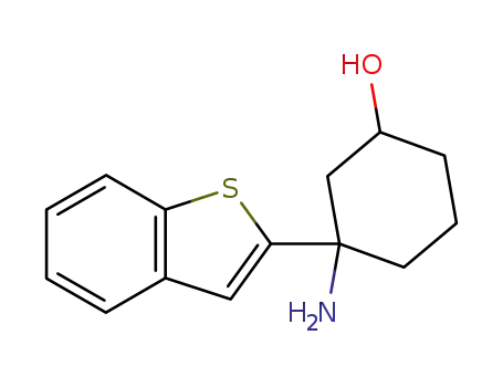 Molecular Structure of 199459-15-9 (3-Amino-3-benzo[b]thiophen-2-yl-cyclohexanol)