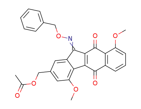 Acetic acid 11-[(E)-benzyloxyimino]-4,9-dimethoxy-5,10-dioxo-10,11-dihydro-5H-benzo[b]fluoren-2-ylmethyl ester