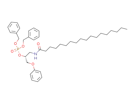 Phosphoric acid, 1-[[(1-oxooctadecyl)amino]methyl]-2-phenoxyethyl
bis(phenylmethyl) ester, (R)-