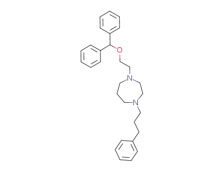 Molecular Structure of 150151-14-7 (1-(2-(2-(diphenyl)methoxy)ethyl)-4-(3-phenylpropyl)homopiperazine)
