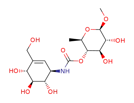 ((1R,4R,5S,6S)-4,5,6-Trihydroxy-3-hydroxymethyl-cyclohex-2-enyl)-carbamic acid (2R,3S,4R,5R,6R)-4,5-dihydroxy-6-methoxy-2-methyl-tetrahydro-pyran-3-yl ester