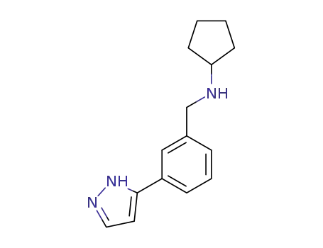 Molecular Structure of 179056-27-0 (Cyclopentyl-[3-(2H-pyrazol-3-yl)-benzyl]-amine)