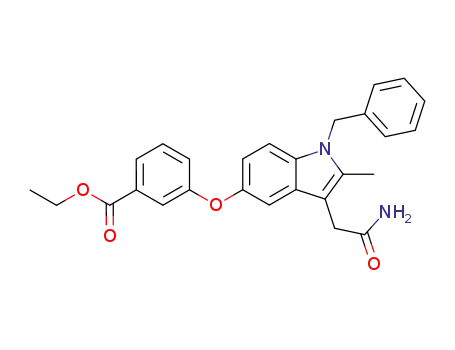 Benzoic acid,
3-[[3-(2-amino-2-oxoethyl)-2-methyl-1-(phenylmethyl)-1H-indol-5-yl]oxy]-
, ethyl ester