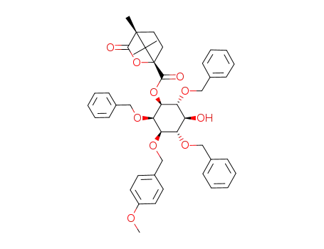 D-myo-Inositol, 3-O-(4-methoxyphenyl)methyl-2,4,6-tris-O-(phenylmethyl)-, 1-(1S,4R)-4,7,7-trimethyl-3-oxo-2-oxabicyclo2.2.1heptane-1-carboxylate