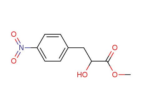 Molecular Structure of 123944-82-1 (methyl 2-hydroxy-3-(4-nitrophenyl)propionate)