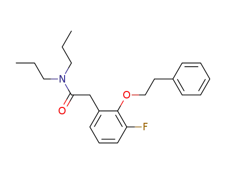 Molecular Structure of 1026799-69-8 (2-(3-fluoro-2-phenethyloxy-phenyl)-<i>N</i>,<i>N</i>-dipropyl-acetamide)