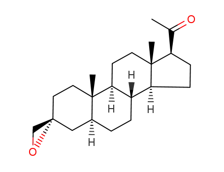 Molecular Structure of 148256-45-5 (1-((2’R,8R,10S,13S,14S,17S)-10,13-dimethylhexadecahydrospiro[cyclopenta[a]phenanthrene-3,2’-oxiran]-17-yl)ethanone)