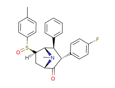 (1S,5S,6R,R<sub>S</sub>)-3α-(p-fluorophenyl)-N-methyl-4β-phenyl-6β-(p-tolylsulfinyl)-8-azabicyclo<3.2.1>octan-2-one