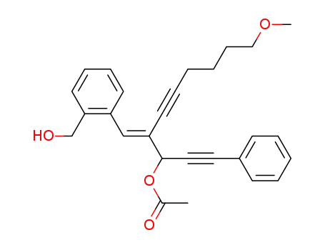 Acetic acid 2-[1-(2-hydroxymethyl-phenyl)-meth-(E)-ylidene]-8-methoxy-1-phenylethynyl-oct-3-ynyl ester