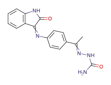Hydrazinecarboxamide,
2-[1-[4-[(1,2-dihydro-2-oxo-3H-indol-3-ylidene)amino]phenyl]ethylidene]
-
