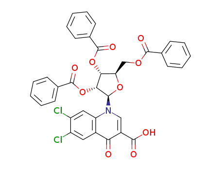 6,7-dichloro-1,4-dihydro-4-oxo-1-(2,3,5-tri-O-benzoyl-β-D-ribofuranosyl)quinoline-3-carboxylic acid