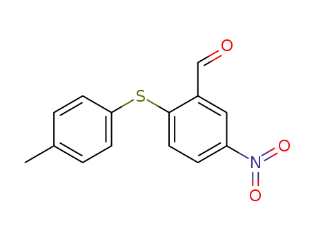 Molecular Structure of 175278-42-9 (2-[(4-METHYLPHENYL)THIO]-5-NITROBENZALDEHYDE)