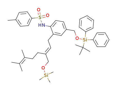 N-[4-(tert-Butyl-diphenyl-silanyloxymethyl)-2-((E)-6,7-dimethyl-3-trimethylsilanyloxymethyl-octa-2,6-dienyl)-phenyl]-4-methyl-benzenesulfonamide