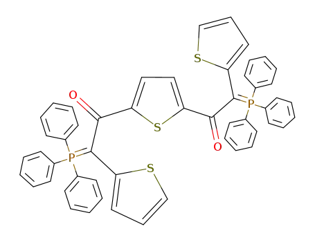 Molecular Structure of 247113-56-0 (2,5-bis[(2-thienyl)(triphenylphosphoranylidene)acetyl]thiophene)