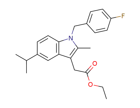 [1-(4-fluoro-benzyl)-5-isopropyl-2-methyl-1<i>H</i>-indol-3-yl]-acetic acid ethyl ester