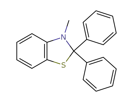 Molecular Structure of 54287-72-8 (Benzothiazole, 2,3-dihydro-3-methyl-2,2-diphenyl-)