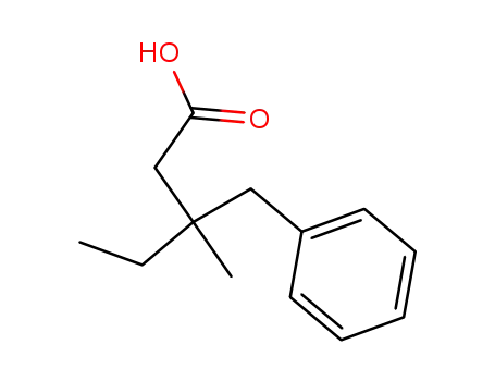 Molecular Structure of 53663-16-4 (3-Benzyl-3-methylpentanoicacid)
