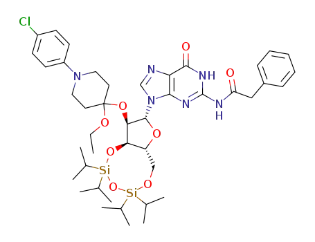 2'-O-[1-(4-chlorophenyl)-4-ethoxypiperidin-4-yl]-2-N-phenylacetyl-3',5'-O-(1,1,3,3-tetraisopropyldisiloxyl)guanosine
