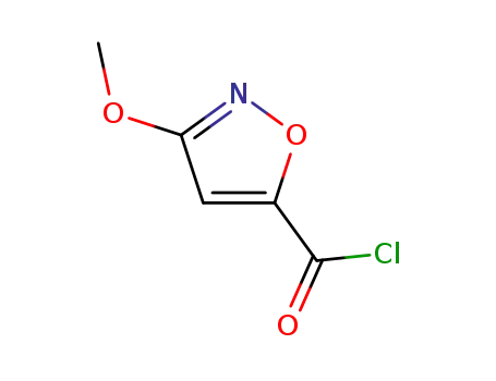 Molecular Structure of 54258-24-1 (5-Isoxazolecarbonyl chloride, 3-methoxy- (9CI))