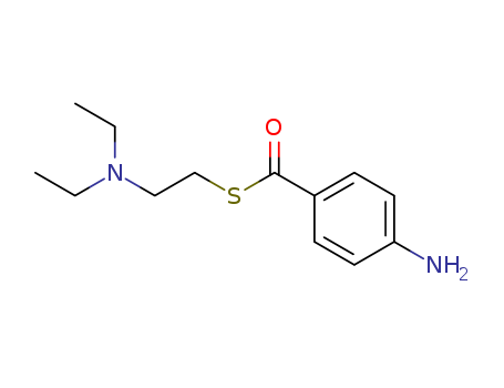 Benzenecarbothioicacid, 4-amino-, S-[2-(diethylamino)ethyl] ester cas  120-49-0