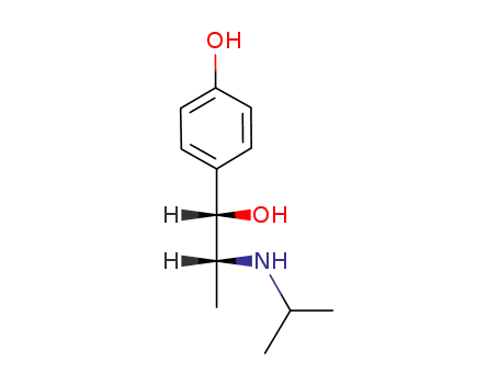 Molecular Structure of 108746-15-2 ((1<i>RS</i>,2<i>SR</i>)-1-(4-hydroxy-phenyl)-2-isopropylamino-propan-1-ol)