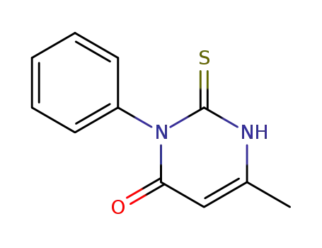 Molecular Structure of 15865-99-3 (4(1H)-Pyrimidinone, 2,3-dihydro-6-methyl-3-phenyl-2-thioxo-)