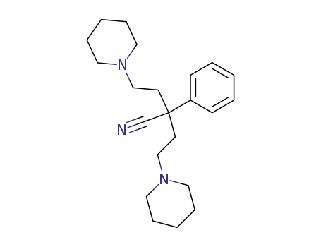 Molecular Structure of 1241-76-5 (2-phenyl-4-(piperidin-1-yl)-2-[2-(piperidin-1-yl)ethyl]butanenitrile)