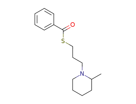 Molecular Structure of 5435-03-0 (3-(2-methyl-1-piperidyl)propylsulfanyl-phenyl-methanone)
