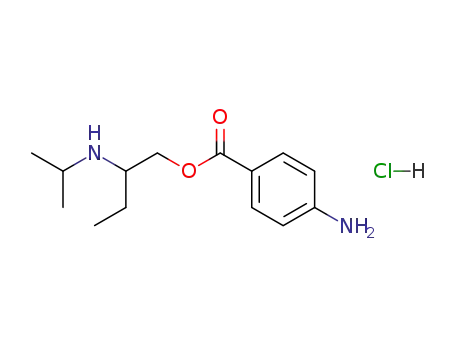 Molecular Structure of 69781-22-2 (1-[(4-aminobenzoyl)oxy]-N-(propan-2-yl)butan-2-aminium chloride)