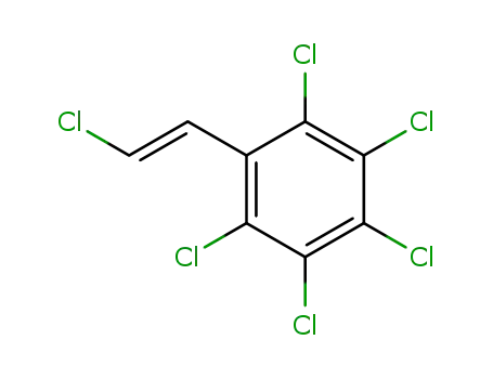 Molecular Structure of 90301-92-1 ((E)-BETA-2,3,4,5,6-HEXACHLOROSTYRENE)