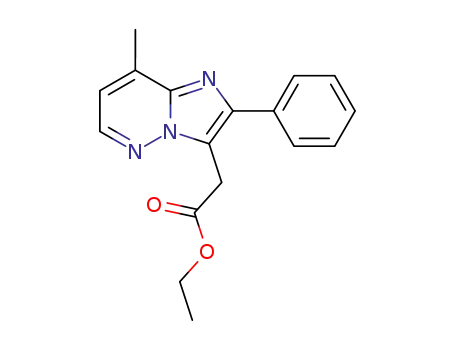 (8-methyl-2-phenyl-imidazo[1,2-<i>b</i>]pyridazin-3-yl)-acetic acid ethyl ester