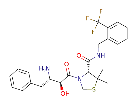 (R)-N-(2-trifluoromethylbenzylbenzyl)-3-<(2S,3S)-3-amino-2-hydroxy-4-phenylbutanoyl>-5,5-dimethyl-1,3-thiazolidine-4-carboxamide