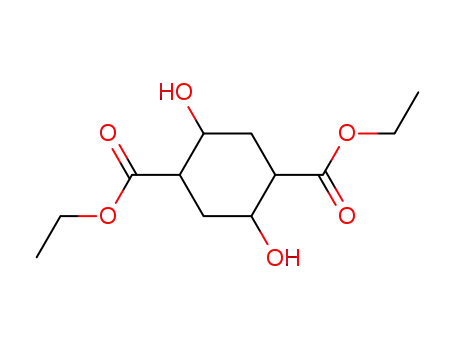 Molecular Structure of 6966-80-9 (2,5-Dihydroxy-1,4-cyclohexanedicarboxylic Acid 1,4-Diethyl Ester)