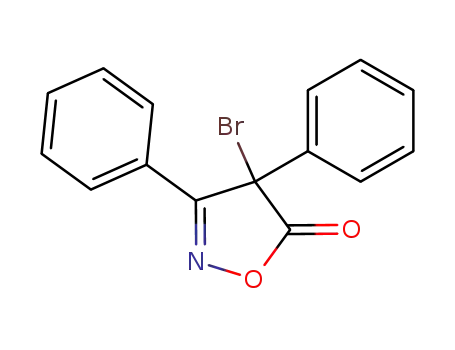 Molecular Structure of 68708-09-8 (5(4H)-Isoxazolone, 4-bromo-3,4-diphenyl-)