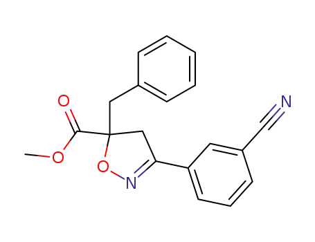 5-benzyl-3-(3-cyano-phenyl)-4,5-dihydro-isoxazole-5-carboxylic acid methyl ester