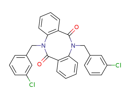 Molecular Structure of 92537-86-5 (5,11-Bis-(3-chloro-benzyl)-5H,11H-dibenzo[b,f][1,5]diazocine-6,12-dione)