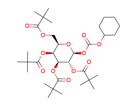 2,2-Dimethyl-propionic acid (2S,3R,4S,5S,6R)-2-cyclohexyloxycarbonyloxy-4,5-bis-(2,2-dimethyl-propionyloxy)-6-(2,2-dimethyl-propionyloxymethyl)-tetrahydro-pyran-3-yl ester