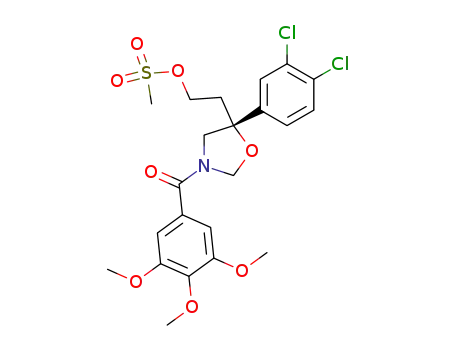Methanesulfonic acid 2-[(R)-5-(3,4-dichloro-phenyl)-3-(3,4,5-trimethoxy-benzoyl)-oxazolidin-5-yl]-ethyl ester