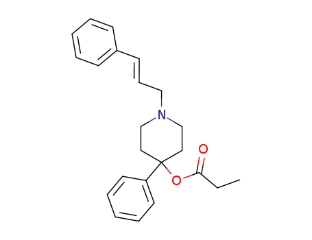 Molecular Structure of 62119-84-0 (4-Piperidinol, 4-phenyl-1-(3-phenyl-2-propenyl)-, propanoate (ester))
