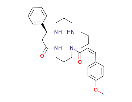 (-)-(S)-1-[(Z)-3-(4-methoxyphenyl)prop-2-enoyl]-8-phenyl-1,5,9,13-tetraazacycloheptadecan-6-one