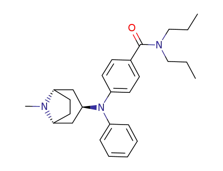 Molecular Structure of 287720-98-3 (4-[(8-methyl-8-aza-bicyclo[3.2.1]oct-3-yl)-phenyl-amino]-<i>N</i>,<i>N</i>-dipropyl-benzamide)
